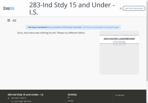 283-Ind Stdy 15 and Under - I.S.