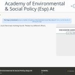 Academy of Environmental & Social Policy (Esp) At