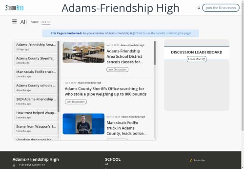Adams-Friendship High