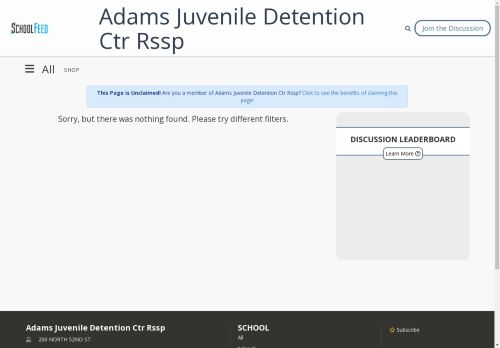 Adams Juvenile Detention Ctr Rssp