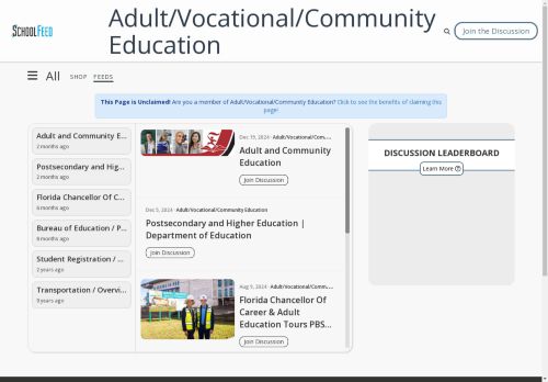 Adult/Vocational/Community Education