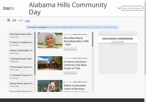 Alabama Hills Community Day