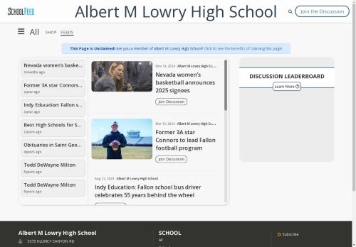 Albert M Lowry High School