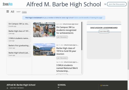 Alfred M. Barbe High School