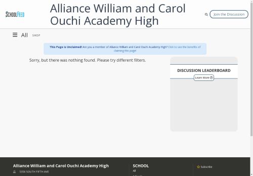 Alliance William and Carol Ouchi Academy High