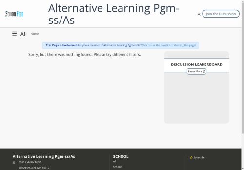 Alternative Learning Pgm-ss/As