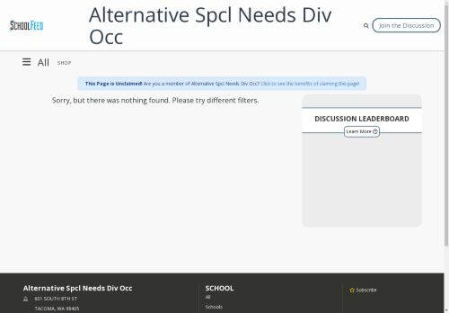 Alternative Spcl Needs Div Occ