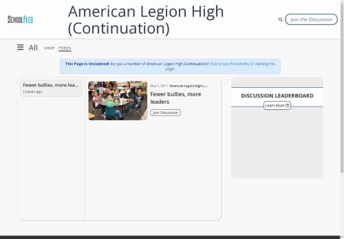 American Legion High (Continuation)