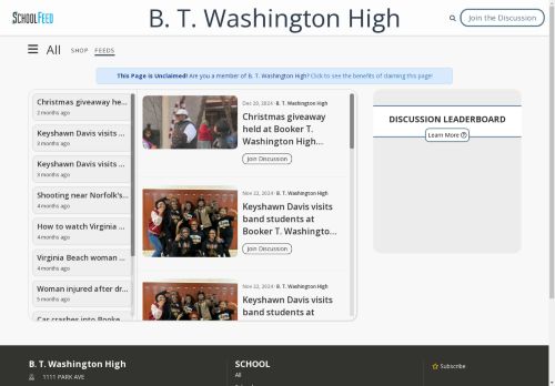 B. T. Washington High