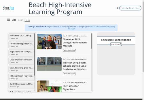 Beach High-Intensive Learning Program