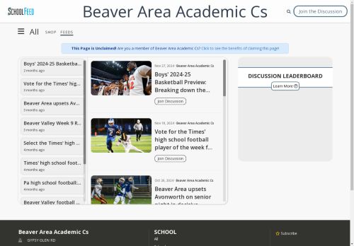 Beaver Area Academic Cs