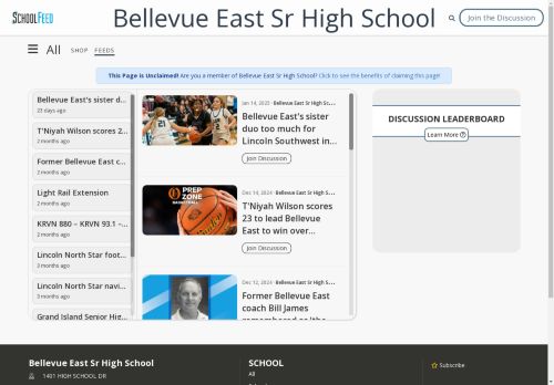 Bellevue East Sr High School