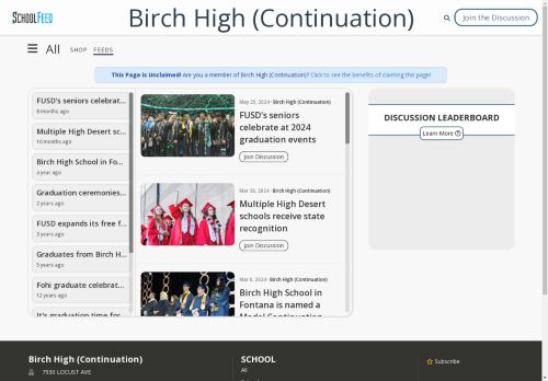 Birch High (Continuation)