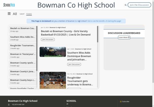 Bowman Co High School
