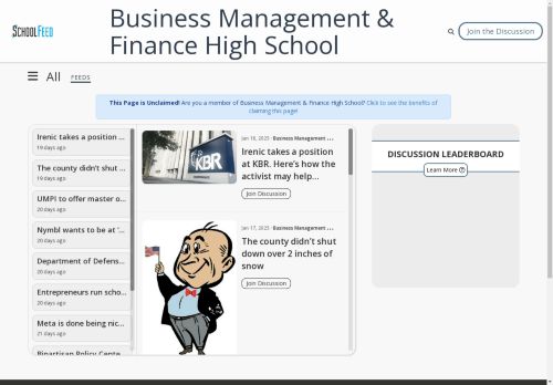 Business Management & Finance High School
