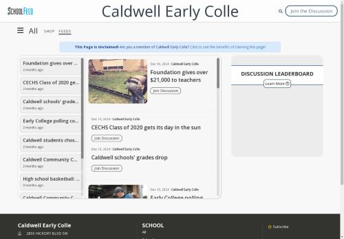 Caldwell Early Colle