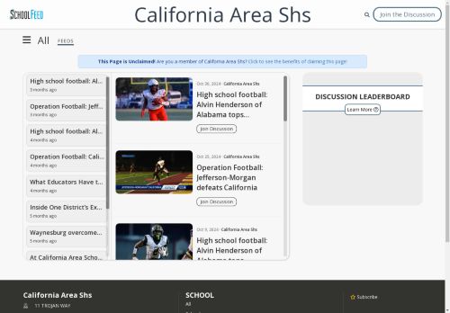 California Area Shs