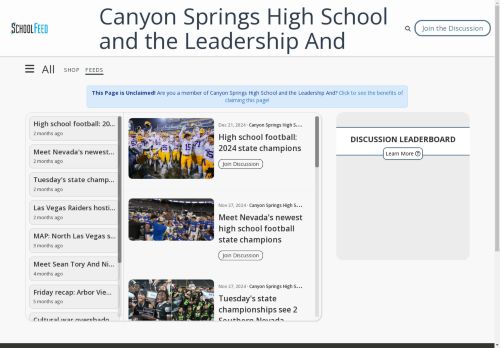 Canyon Springs High School and the Leadership And