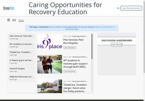 Caring Opportunities for Recovery Education