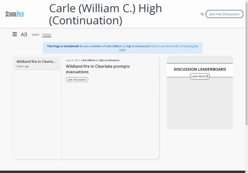 Carle (William C.) High (Continuation)
