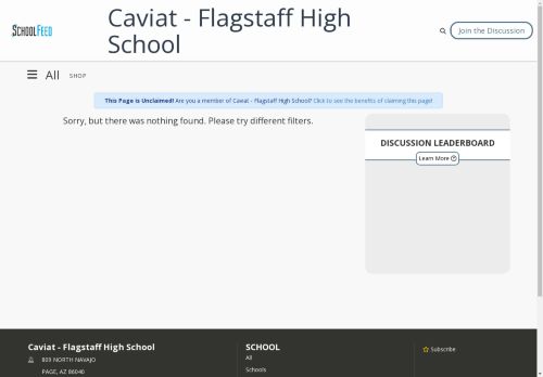 Caviat - Flagstaff High School