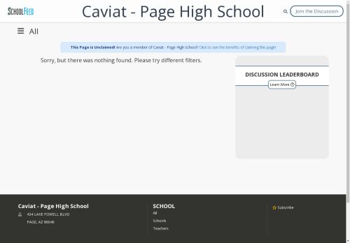 Caviat - Page High School