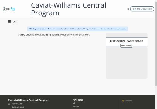 Caviat-Williams Central Program