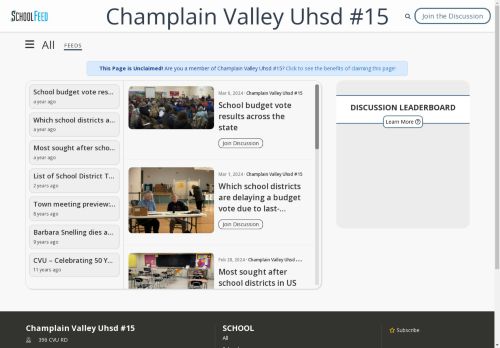 Champlain Valley Uhsd #15