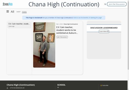 Chana High (Continuation)