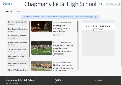 Chapmanville Sr High School