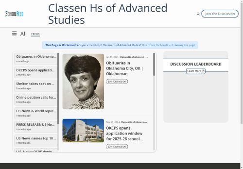 Classen Hs of Advanced Studies