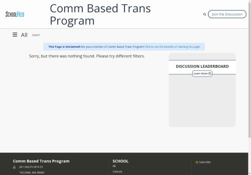 Comm Based Trans Program