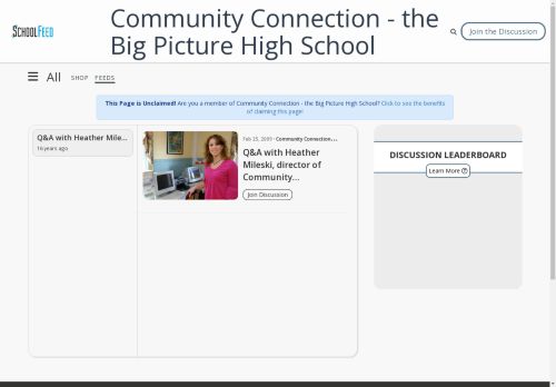 Community Connection - the Big Picture High School