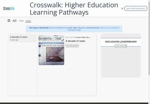 Crosswalk: Higher Education Learning Pathways