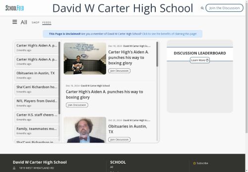 David W Carter High School