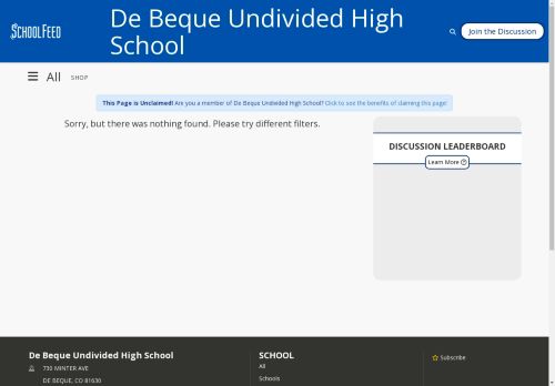 De Beque Undivided High School