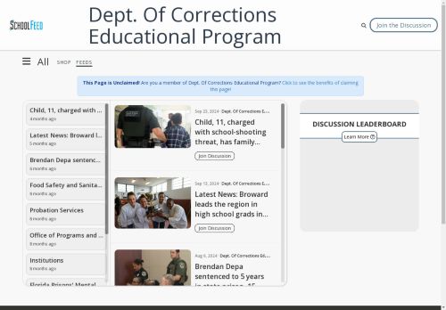 Dept. Of Corrections Educational Program