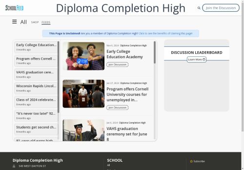 Diploma Completion High