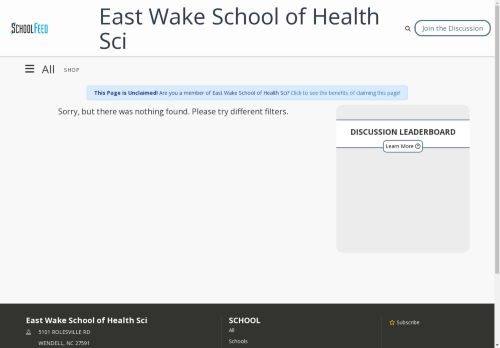 East Wake School of Health Sci