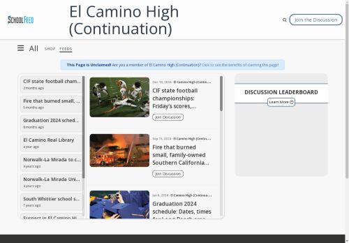 El Camino High (Continuation)