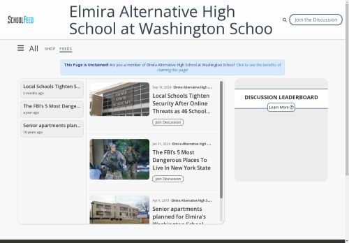 Elmira Alternative High School at Washington Schoo