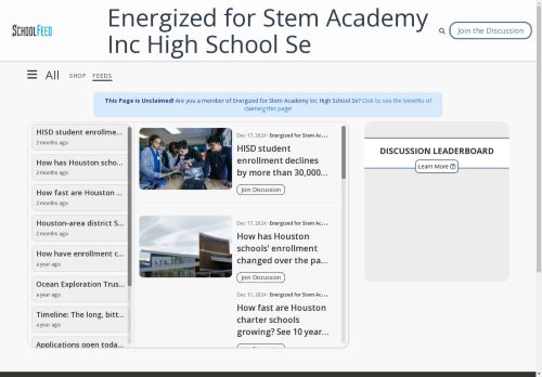 Energized for Stem Academy Inc High School Se