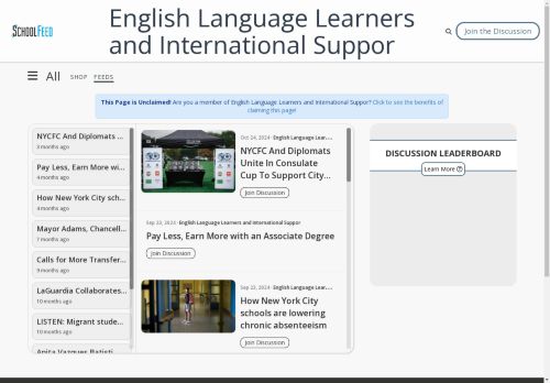 English Language Learners and International Suppor