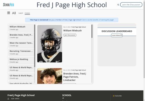 Fred J Page High School