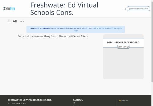 Freshwater Ed Virtual Schools Cons.