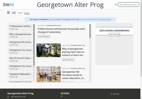 Georgetown Alter Prog