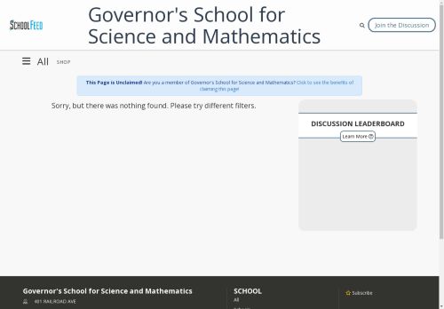 Governor's School for Science and Mathematics