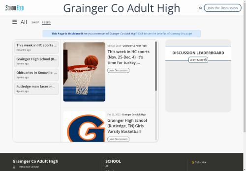 Grainger Co Adult High