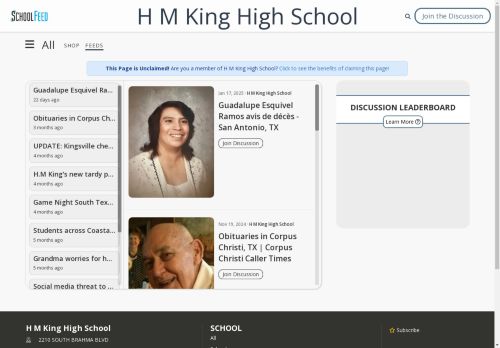H M King High School