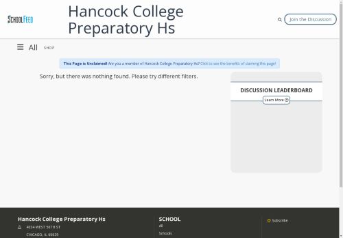 Hancock College Preparatory Hs